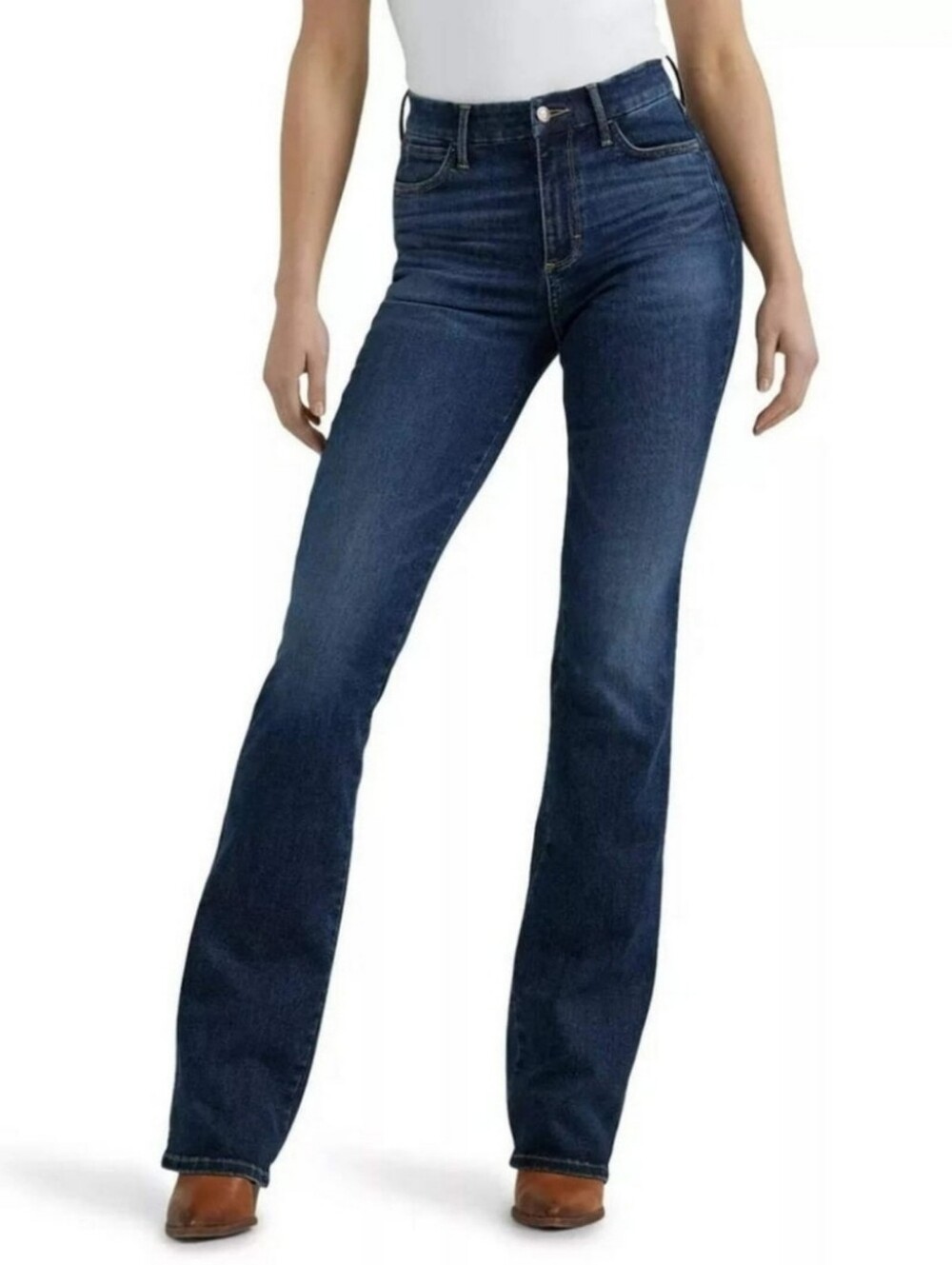 Wrangler Women's High-Rise Bootcut Stretch Jeans Blue Size 6 (1802564)